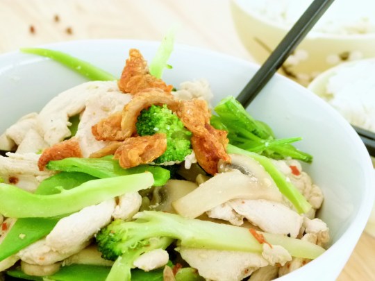 MissFoodFairy's Sichuan pepper-salt chicken stirfry finished dish2