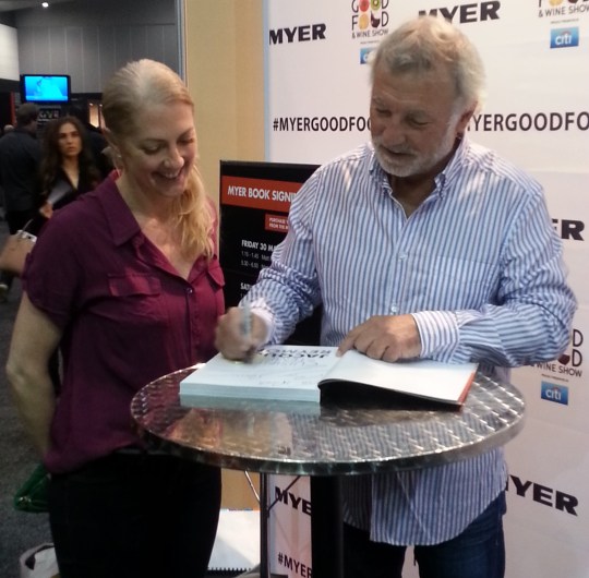 MissFoodFairy's Jacques Reymond signing my cookbook cropped