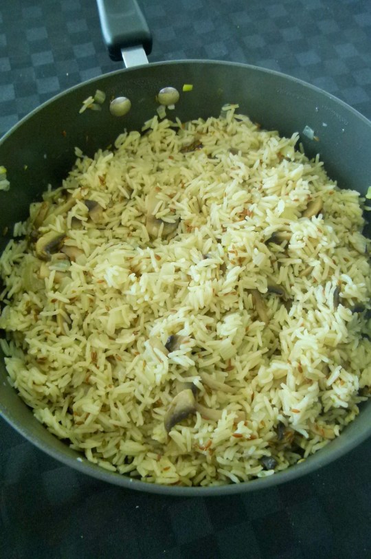 MissFoodFairy's fluffed up mushroom pilaf