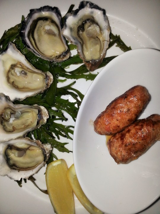 MissFoodFairy's husbands entree Oysters Charentaise at Bannisters