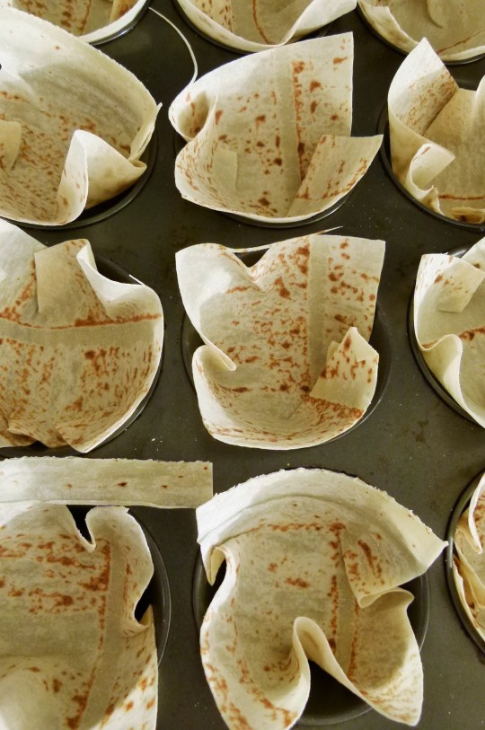 MissFoodFairy's rice wraps in muffin tin ready to bake