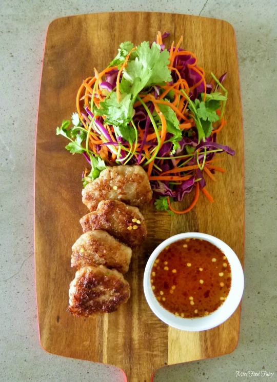 Asian chicken patties with Asian slaw | Asian recipe | @MissFoodFairy