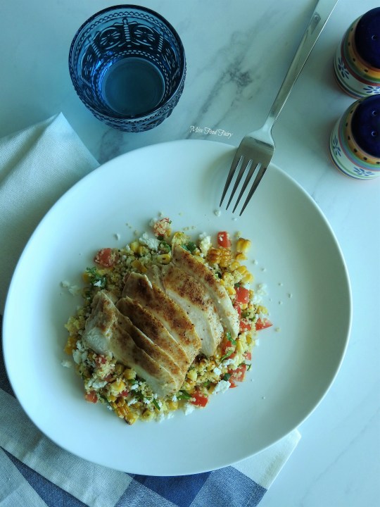 Grilled corn bulgar salad #1 MissFoodFairy