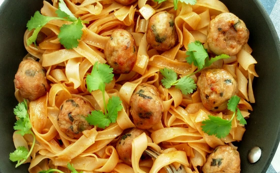 Asian chicken meatball noodles | Miss Food Fairy